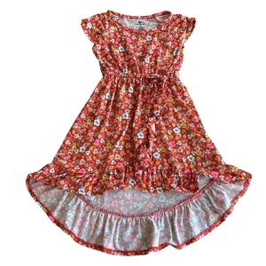 One Step Up | Floral Red and Pink Dress